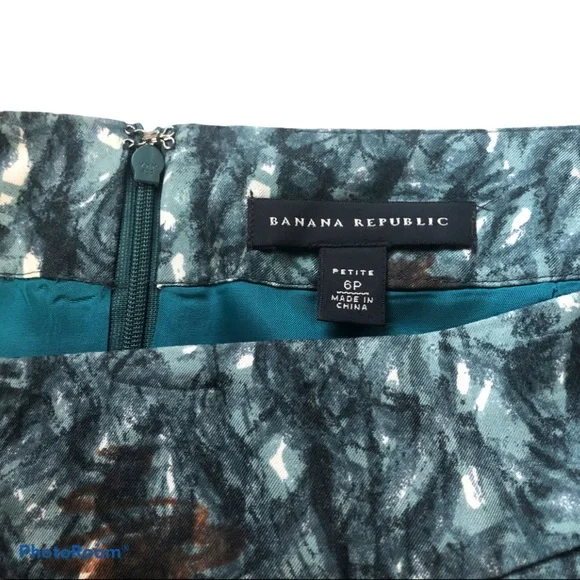 Banana Republic 100% Silk Blue Bubble Skirt - Picture 7 of 7